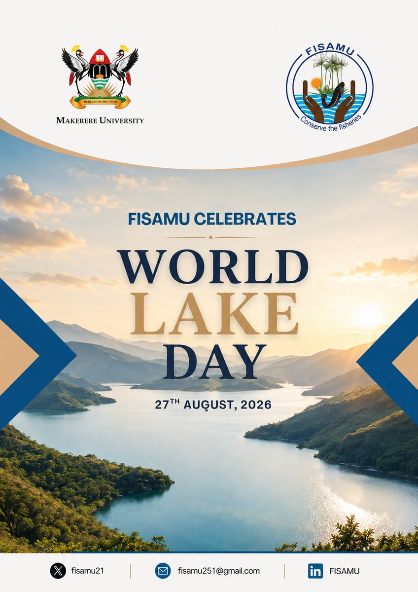 Fisamu21's tweet photo. 🌊 WORLD LAKE DAY 2026 

Lakes are more than just beautiful waterscapes. They are sources of freshwater, biodiversity, climate regulation and livelihoods for communities.

This day, FISAMU joins the global call to conserve and sustainably manage lakes.

#WorldLakeDay2026 #FISAMU https://t.co/mzU0NRzzgT
