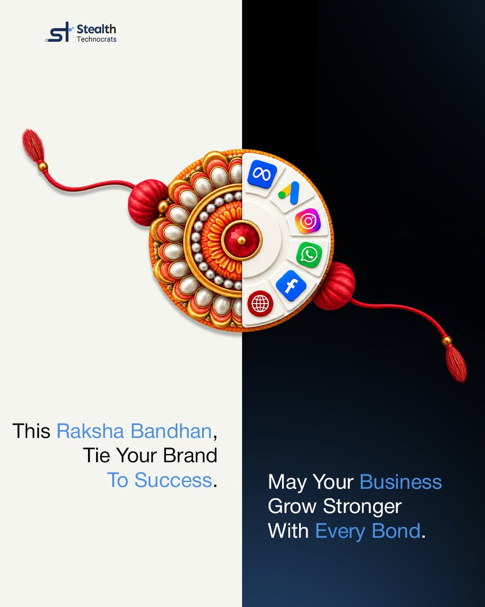 StealthtechST's tweet photo. This Raksha Bandhan, we’re celebrating the bonds that bring trust, support, and strength into our lives, and into the way we build brands too.

May every connection you nurture bring new opportunities, stronger relationships, and bigger milestones. ✨

Happy Raksha Bandhan!💙 https://t.co/iL4a6Mn3ut