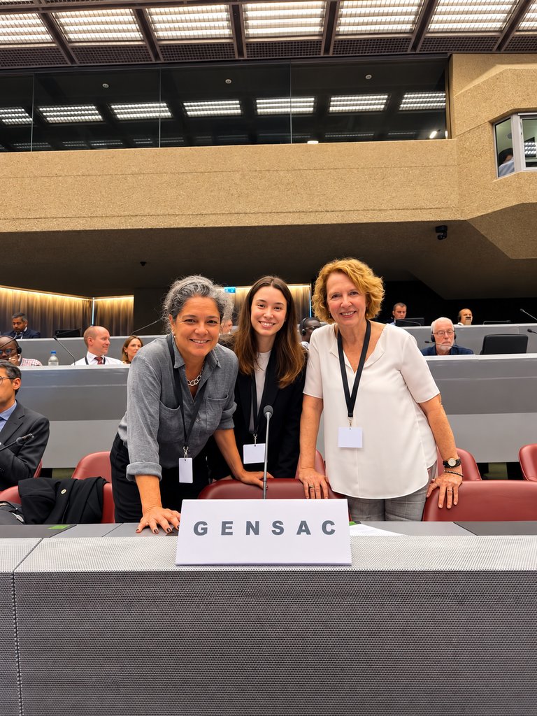 Sdg16Gensac's tweet photo. GENSAC members this week at #CSP12 in Geneva 🇨🇭

Cross-regional connections are at the heart of GENSAC — bringing together expertise and perspectives from across our network to advance gender-responsive implementation of the #ArmsTradeTreaty.

@appargentina1 @IEPADES https://t.co/lcWyH1ifgL