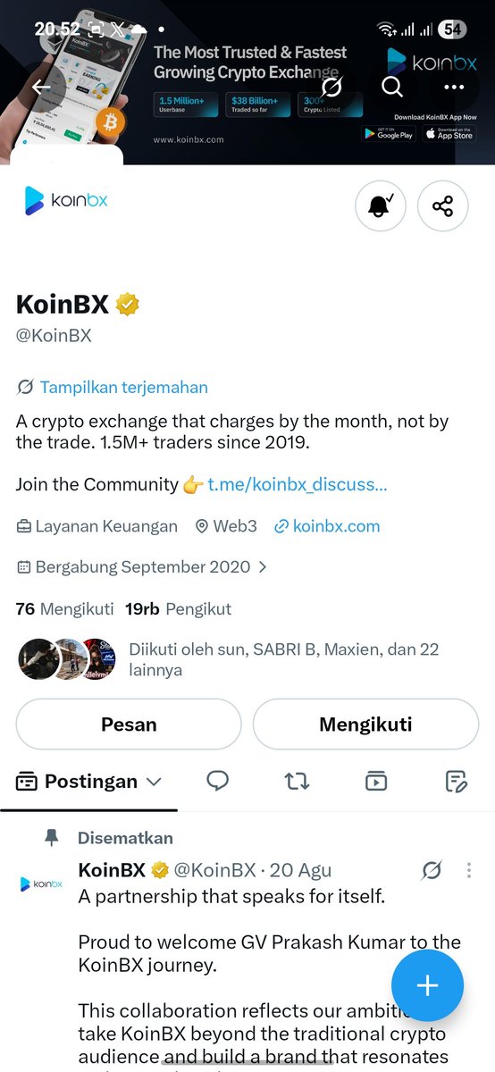 tanpakerana's tweet photo. @KoinBX @KoinBXGlobal notif on 🚀 https://t.co/wCxrWLG3Zt