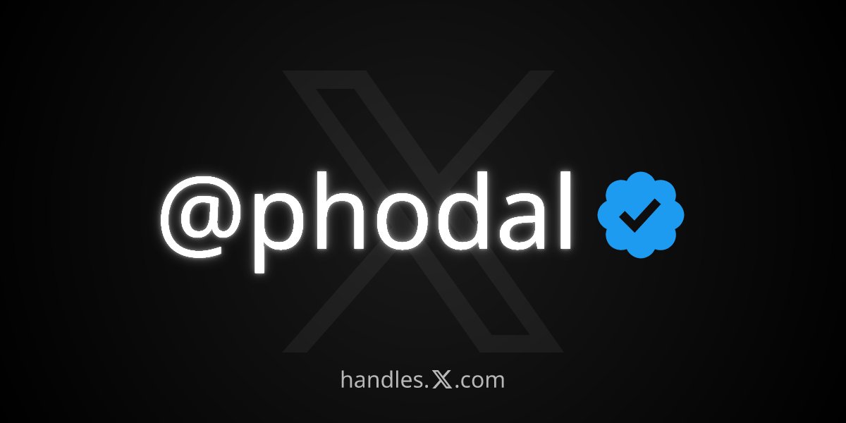 phodal's tweet photo. wow。这就是我之前为什么不喜欢用 X 的原因，id 被占了，想不到 X 也是卖 QQ 号的。

I just got @phodal from the X Handle Marketplace! Get your own at https://t.co/cZhUG1JTkW https://t.co/LzyyshxxS8