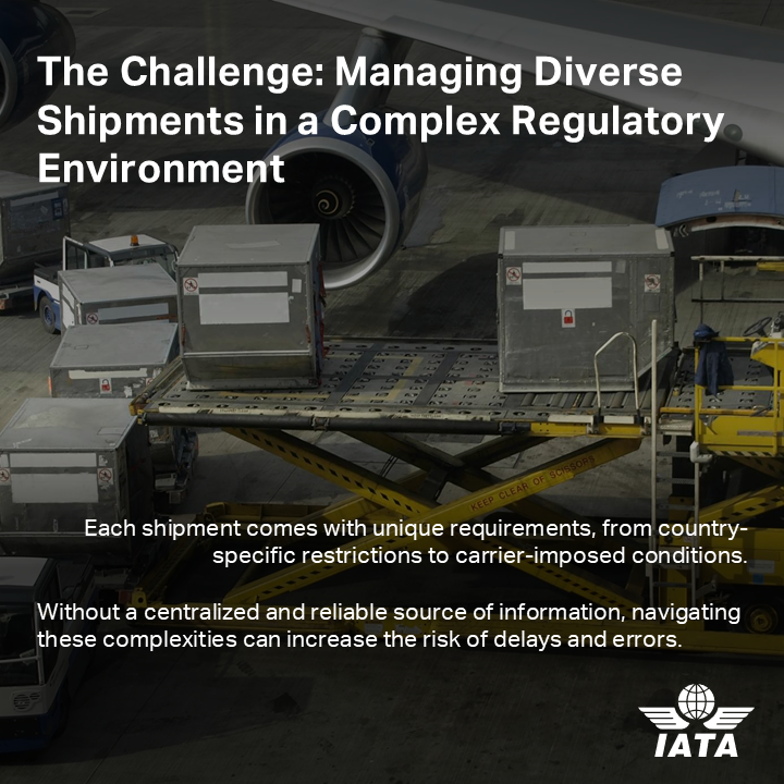 IATA's tweet photo. Global #cargo operations become more complex, access to accurate regulatory information is more important than ever.

See how Lesam International Group's transition from paper manuals to digital TACT Rules supports compliance &amp; smarter decision-making.

➡️ https://t.co/9TWVr15Cuh https://t.co/S9HilxGVIu