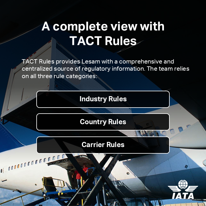 IATA's tweet photo. Global #cargo operations become more complex, access to accurate regulatory information is more important than ever.

See how Lesam International Group's transition from paper manuals to digital TACT Rules supports compliance &amp; smarter decision-making.

➡️ https://t.co/9TWVr15Cuh https://t.co/S9HilxGVIu