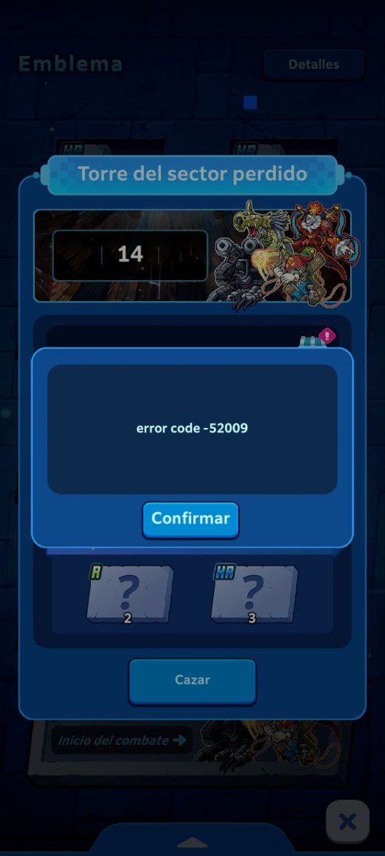 VeemonZ2's tweet photo. @Digimon_up_en Fix this error. Can't open Tower Daily Chest.
Also appears after finishing some dungeons. https://t.co/2I5WLmfmGD