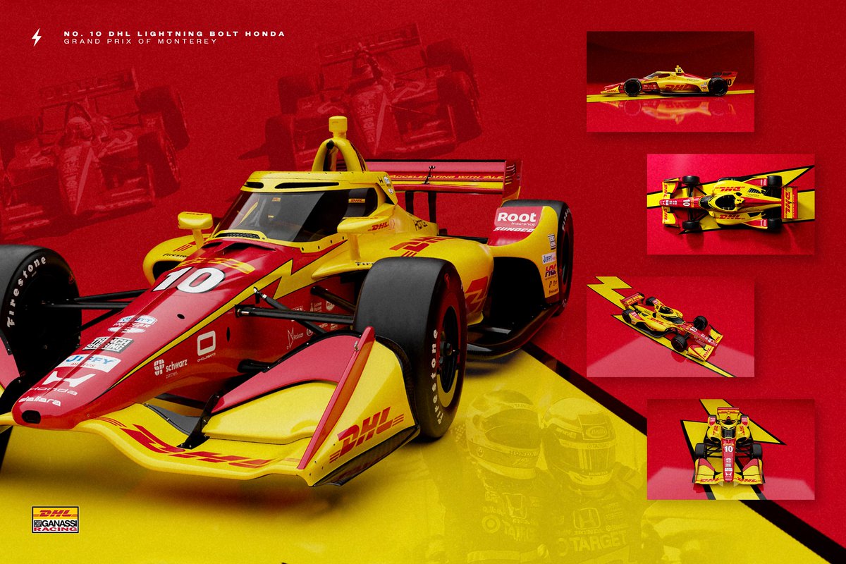 CGRTeams's tweet photo. Lightning strikes Laguna Seca. ⚡️ Introducing the No. 10 DHL Lightning Bolt Honda. https://t.co/ZG1VQtAqkh