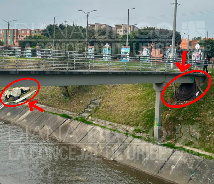 dianadiago's tweet photo. ¡Bogotá no puede seguir normalizando esto!

Múltiples cambuches ocupan el canal del Río Fucha, en el barrio La Balvanera, localidad Antonio Nariño, sobre la Calle 11 Sur entre Carreras 24 y 27.

La ocupación se extiende por la zona verde y debajo del puente. 

Esos cambuches no son un hecho aislado: es otra muestra de la grave crisis social y urbana que se está extendiendo por distintos puntos.

Los habitantes de calle necesitan atención digna y efectiva. Es indignante que la Administración siga sin responder con la urgencia que esta situación exige. 

¿Hasta cuándo la indiferencia @CarlosFGalan ?

@integracionbta  @ALantonionarino