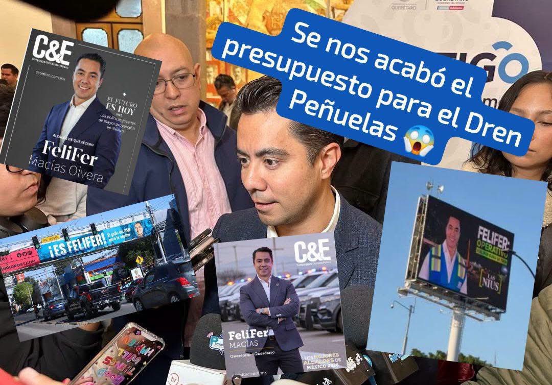 AvseFernando's tweet photo. En el municipio de #Querétaro los panistas se quejan de que no hay dinero y que el gobierno federal “no les da más”
Pero eso sí, atascan la ciudad de publicidad.
¿Quién la paga? 

#YaSeVan 
@A_MontielR https://t.co/JVOQyaYFZb