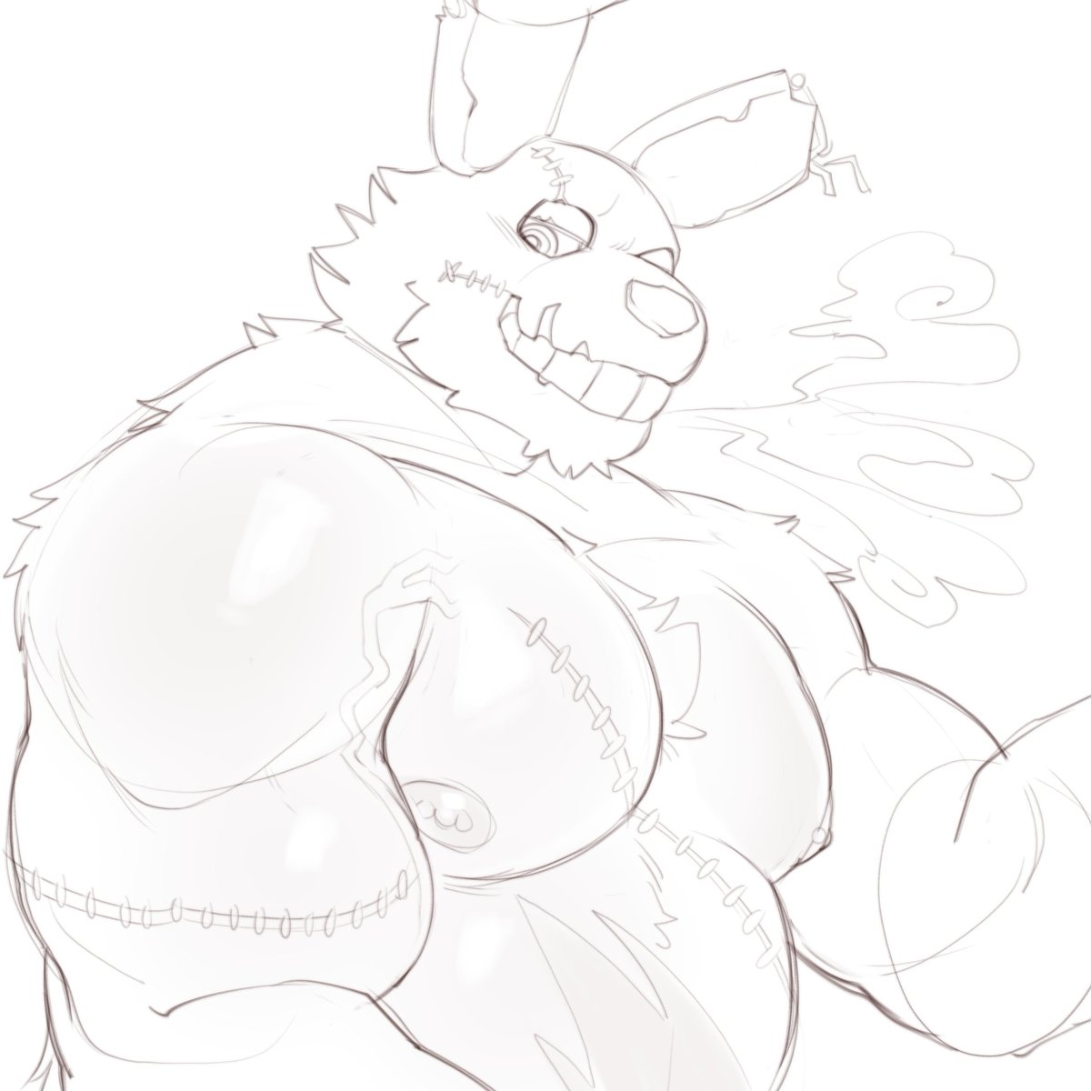 GoobiiDerg's tweet photo. Still working on clearing my queue before I open  anything but have an old springtrap sketch 💛🐇

#furry #art #furryart https://t.co/3C4SzKZmyh