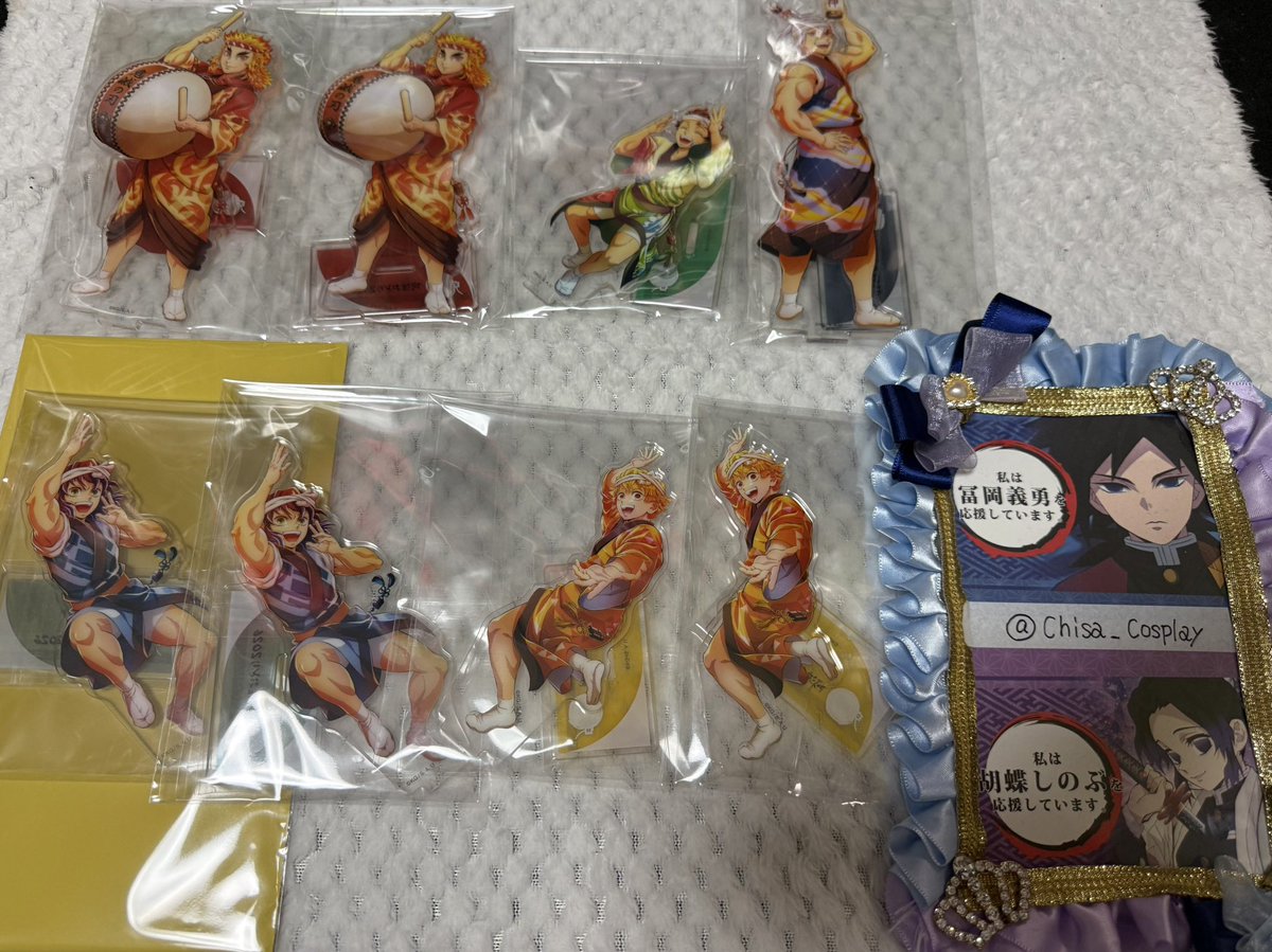 Chisa_Cosplay's tweet photo. 【交換・譲渡】鬼滅の刃 阿波踊り アクリルスタンド
譲▶︎★煉獄 宇髄 炭治郎 善逸 伊之助

求▶︎義勇 禰豆子(1のみ)

・★煉獄は義勇との交換のみ
煉獄、他キャラ⇔義勇での2:1でお願い出来たらと考えております
・かまぼこちゃん譲渡の場合今期くじの同キャラ景品を数点お付けします
リプへ▶︎ https://t.co/pDjCidBNxH