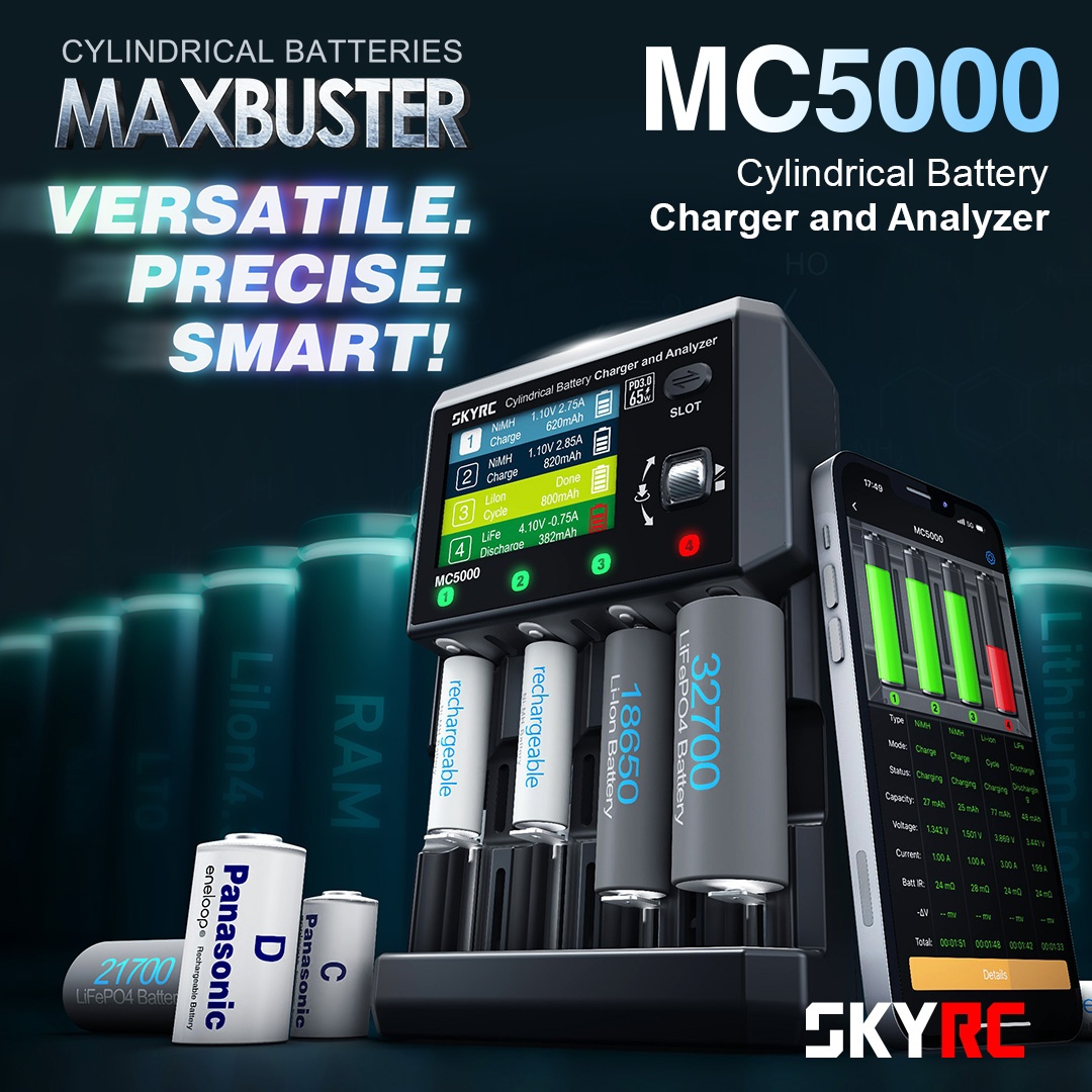 skyrc's tweet photo. MAXBUSTER
MC5000 Cylindrical Battery Charger and Analyzer
Versatile.
Precise.
Smart!
Learn More: https://t.co/bkIgIPEVmR
#SkyRC #NiZn #LiIon #eneloop #NiMH #NiCd #AAbattery #AAAbattery #SkyRCcharger #mc5000 #redrc #rcgroups #mc3000 https://t.co/IjpEOkfsLv