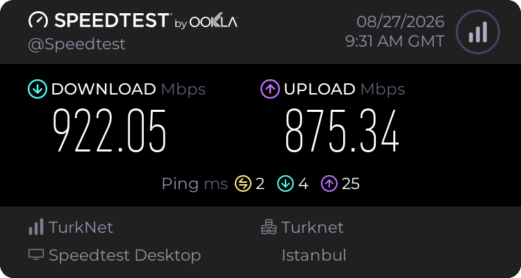 FrknKoseoglu's tweet photo. @ardabalkandev Şöyle bir durum var bu hızı yalnızca torrent'de vs. alabiliyorsunuz çoğu server size bu indirme hızlarını sunamıyor. https://t.co/qR7ZPYcwi6