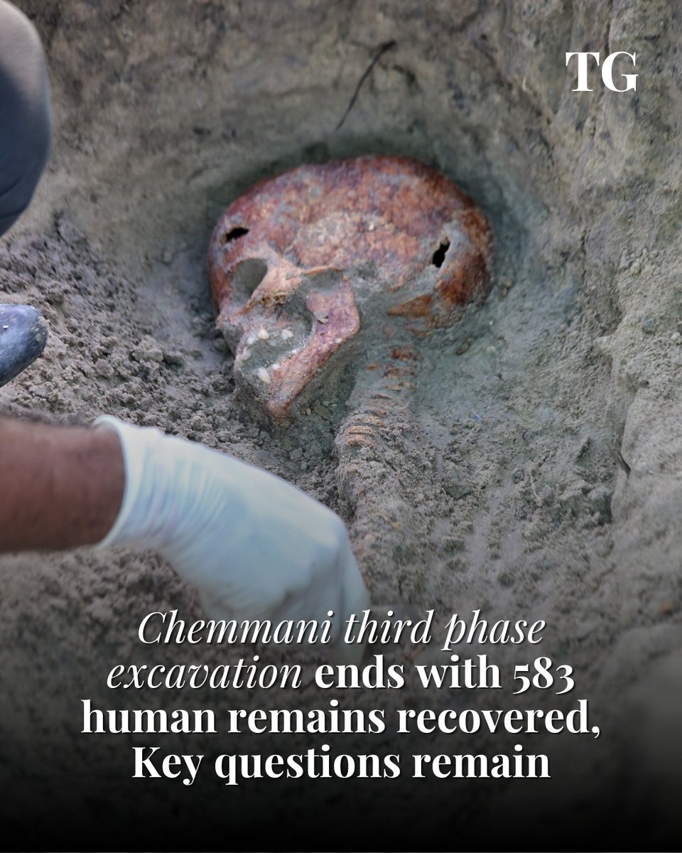 TamilGuardian's tweet photo. The third phase of excavation at the Chemmani mass grave site in Jaffna concluded on Wednesday (19), with one further set of human remains located and ten sets fully exhumed, bringing the total number of sets of human remains recovered from Chemmani to 583.

Read more on our website, https://t.co/L9ibmTk7gB https://t.co/hLZnKbvtp7