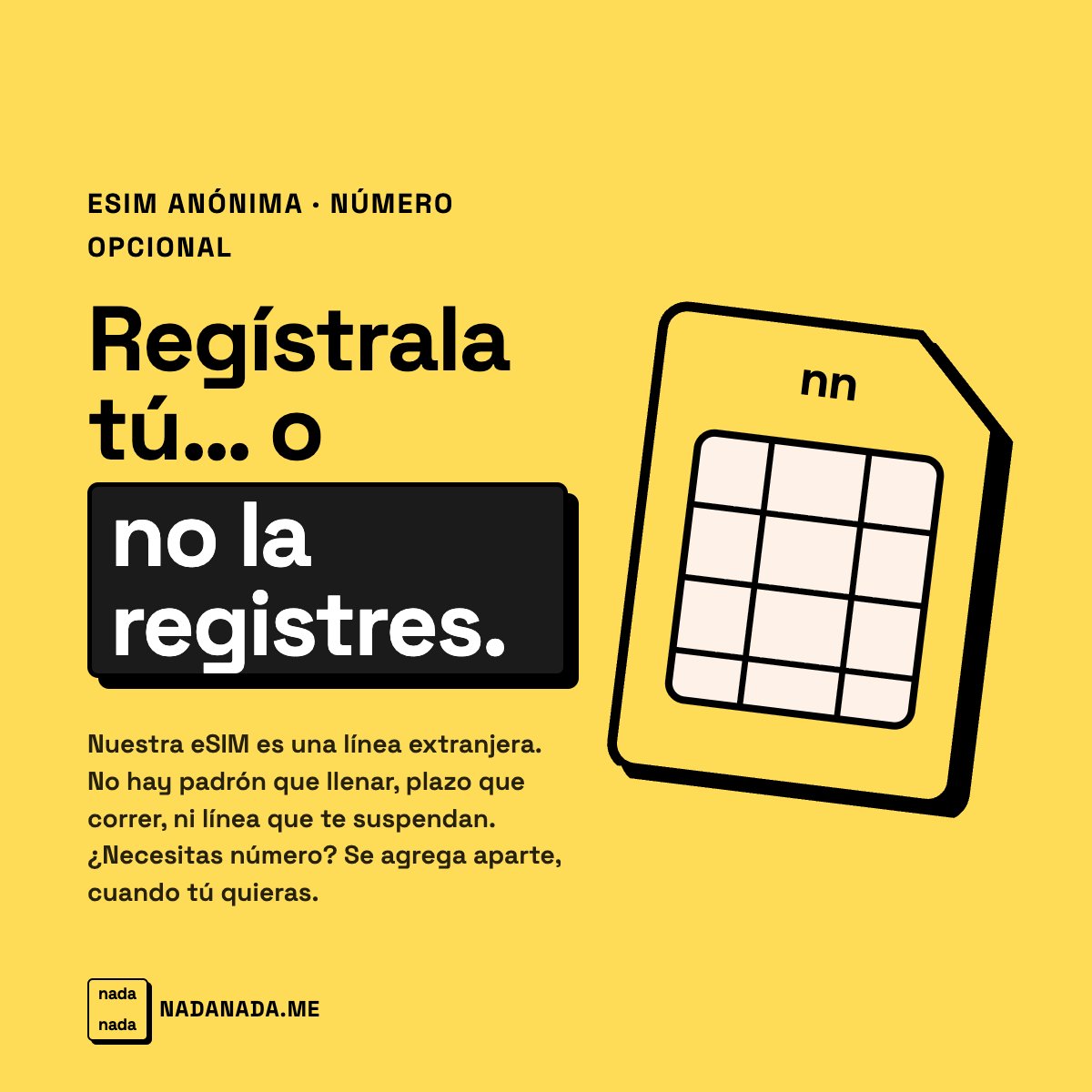 nadanada_me's tweet photo. Regístrala tú... o no la registres.