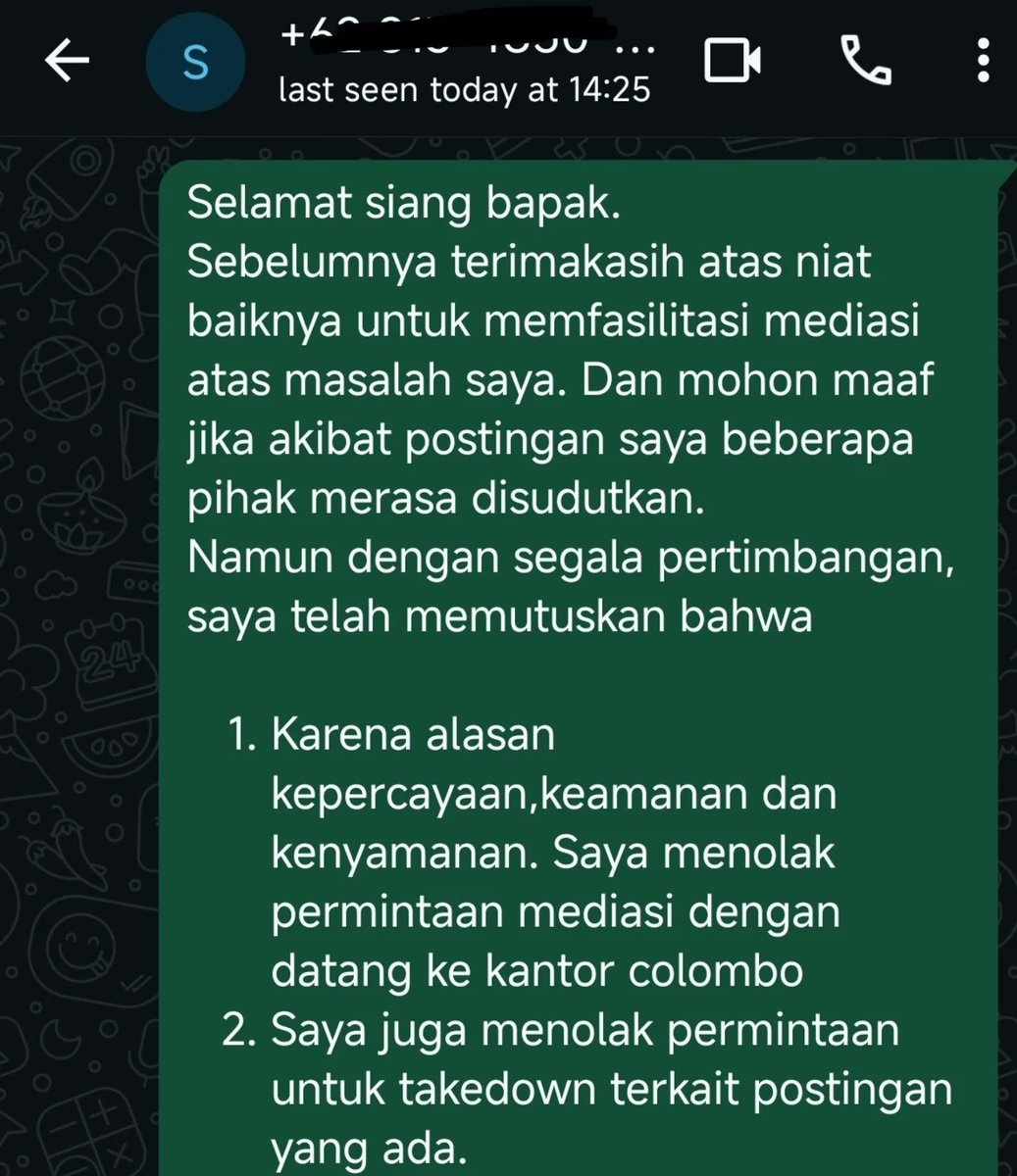 AishaZahraoa's tweet photo. Sebelumnya mohon maaf atas kegaduhan yang ada akibat postingan saya. Saya tidak mencari keributan, saya hanya meminta pertanggungjawaban.
Kalau yang saya sampaikan salah, saya siap bertanggung jawab. Tapi kalau benar, saya juga berharap pihak yang bersangkutan bertanggung jawab dan masalah ini diusut sebagaimana mestinya.
Saya memilih tidak melakukan mediasi dan tidak menghapus postingan sampai persoalan ini mendapatkan kejelasan.