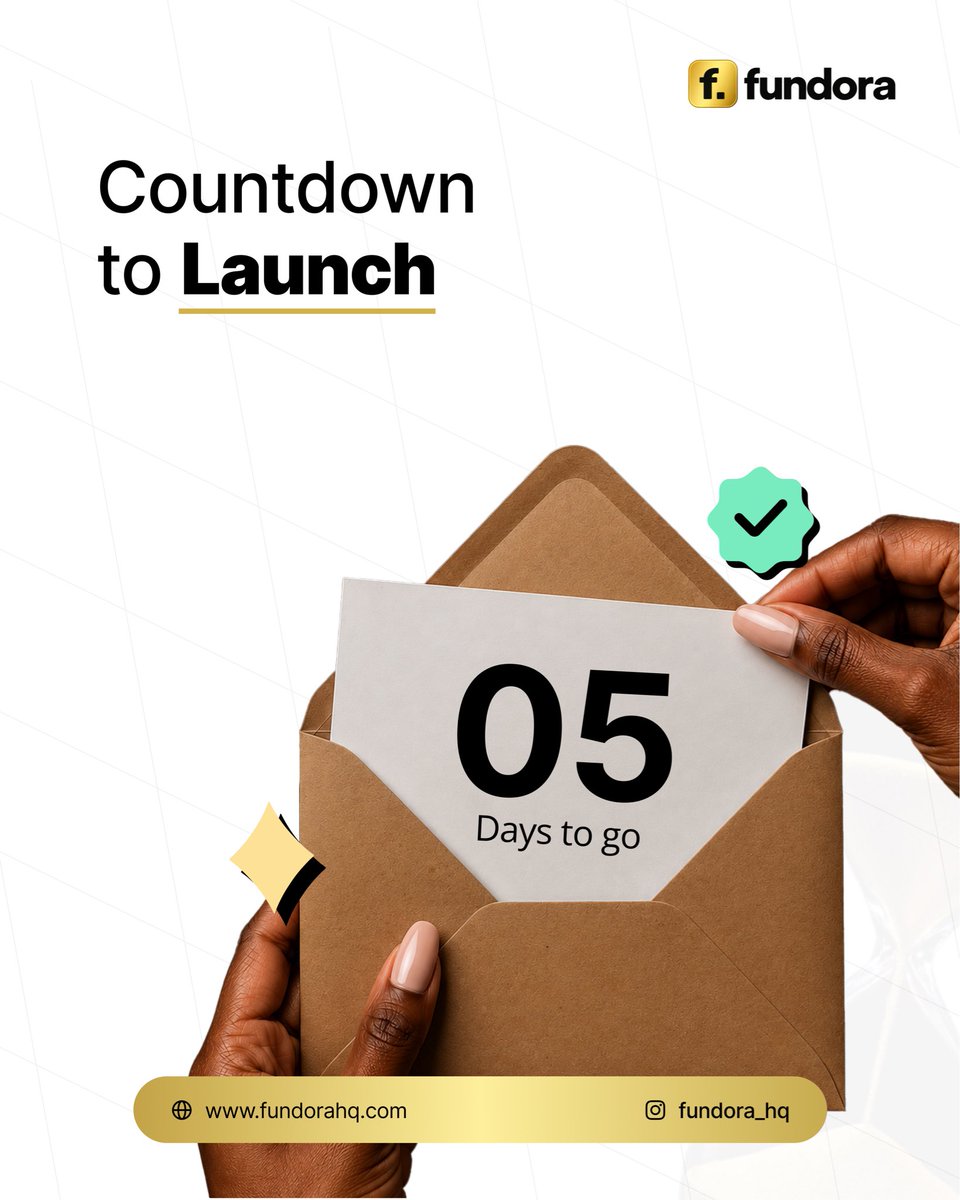 Fundora_HQ's tweet photo. Something big is 5 days away.

A smarter way to approach your wealth is almost here.

The FUNDORA app launches in just 5 days. 

No more waiting. No more wondering.
A new wealth experience is here.

#FundoraHQ #ComingSoon #5DaysToGo #BuildWealth https://t.co/pOOJtauako