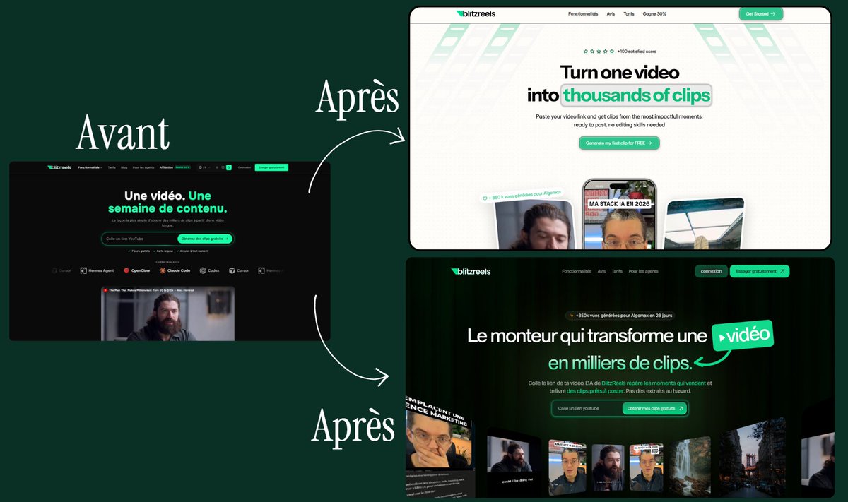 AndreasXBuilds's tweet photo. Avant vs. Après

Plus clair et compréhensible en un coup d’œil. Un header plus travaillé. Laquelle des deux hero préfères-tu ? https://t.co/lalRCPK3wW
