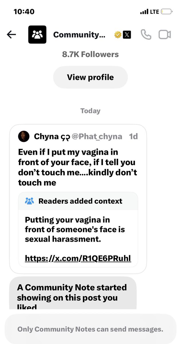 Grand_c_666's tweet photo. Wtf community note for my DM @elonmusk did I authorize you?? https://t.co/MKfFDk75mE