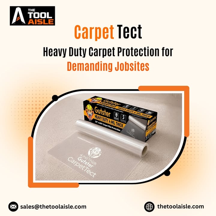 ToolAisle's tweet photo. Protect carpets on every jobsite with CarpetTect Heavy Duty Carpet Protection Film.

Waterproof • Puncture Resistant • No Tape Required

🛒 Shop Now: https://t.co/XdA3tibWjd

#CarpetTect #CarpetProtection #FloorProtection https://t.co/0gdog0TrJx