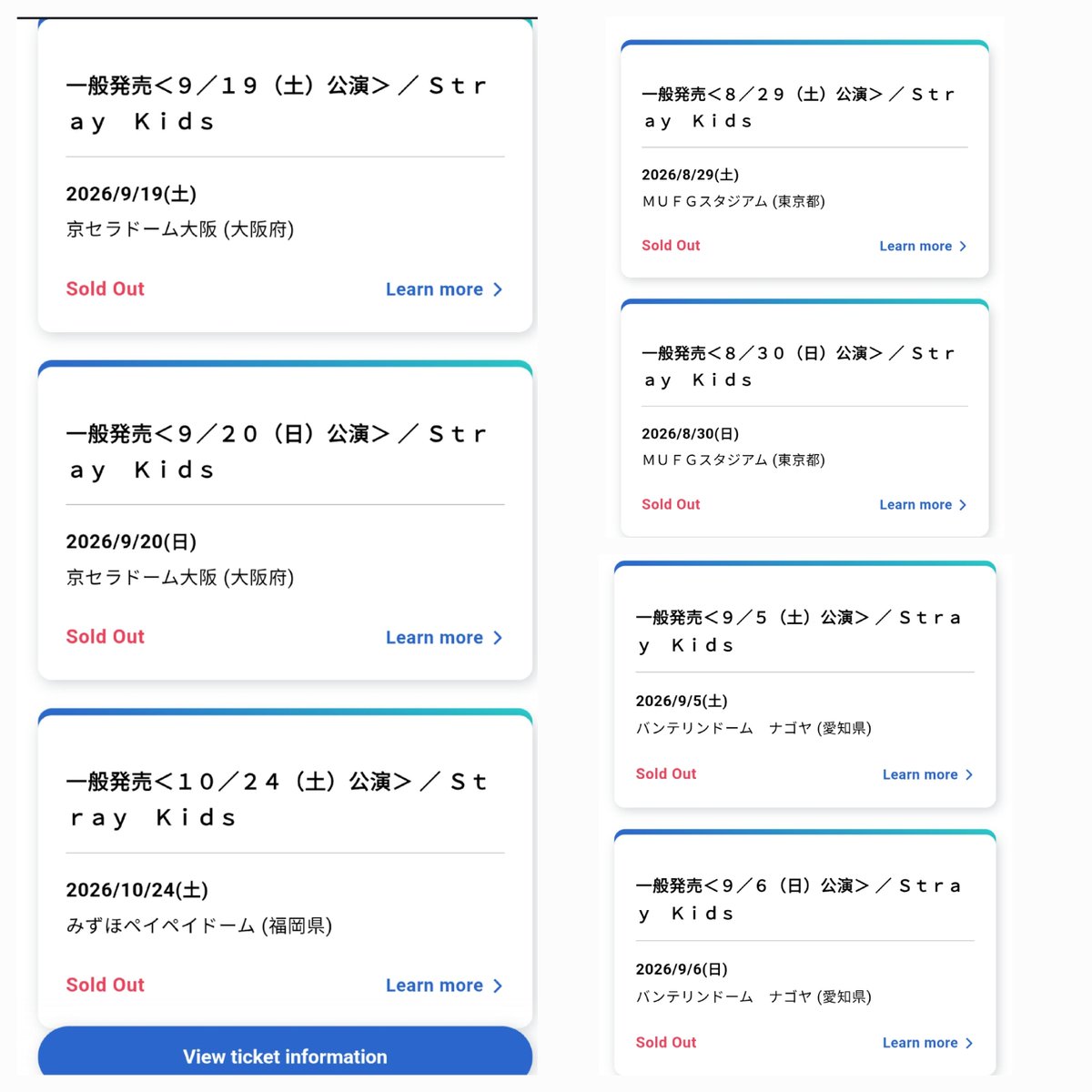 SKZCrave's tweet photo. Stray Kids have SOLD OUT all 7 shows for RUN IT Japan 🇯🇵

Japan national stadium (2)
Kyocera Dome (2)
Vantelin Dome (2)
Mizuho Paypay Dome 

#RUN_IT_JAPAN @Stray_Kids https://t.co/FPxURz6XSN