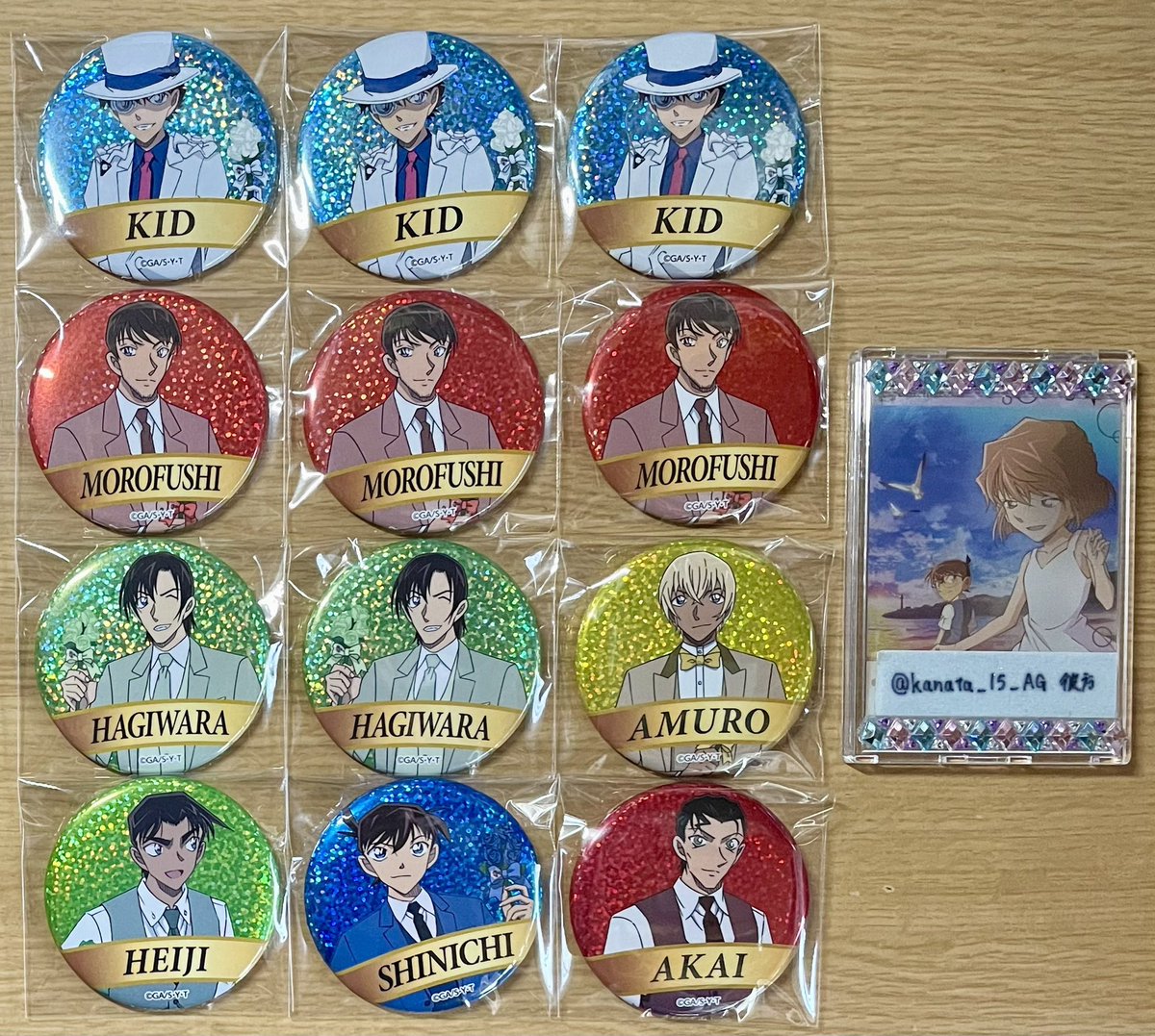 kanata_15_AG's tweet photo. 【交換/譲渡】名探偵コナン コナン展 缶バッジ アクリルパズル

譲)1～6枚目

求)アニコナ展缶バッジ 松田＞灰原or千速
or～定価＋送料

郵送のみ
8枚目に条件あり
検索からでもお気軽にお声掛けください https://t.co/lIWxJ47PRS