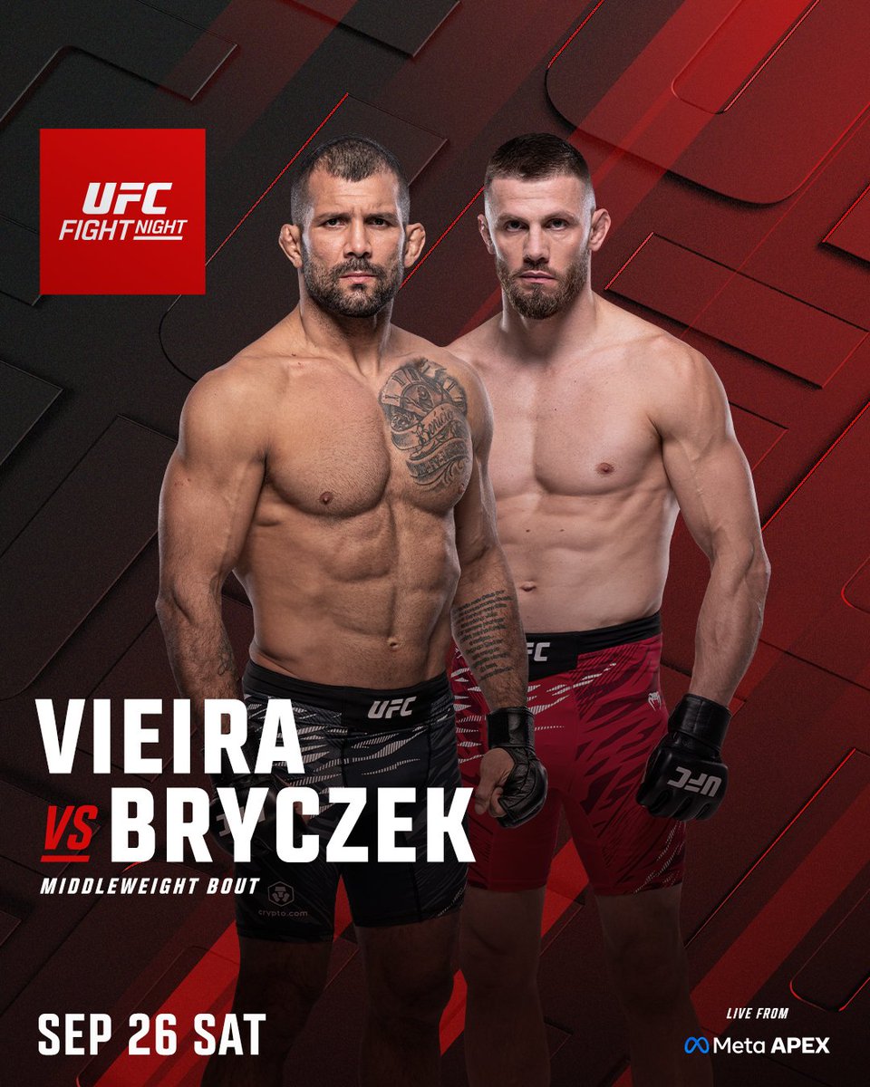 UFCEurope's tweet photo. PO SWOJE ROB 🫡 🇵🇱

@Robert_Bryczek faces Rodolfo Vieira at #UFCVegas121! https://t.co/nL37YPqFJC
