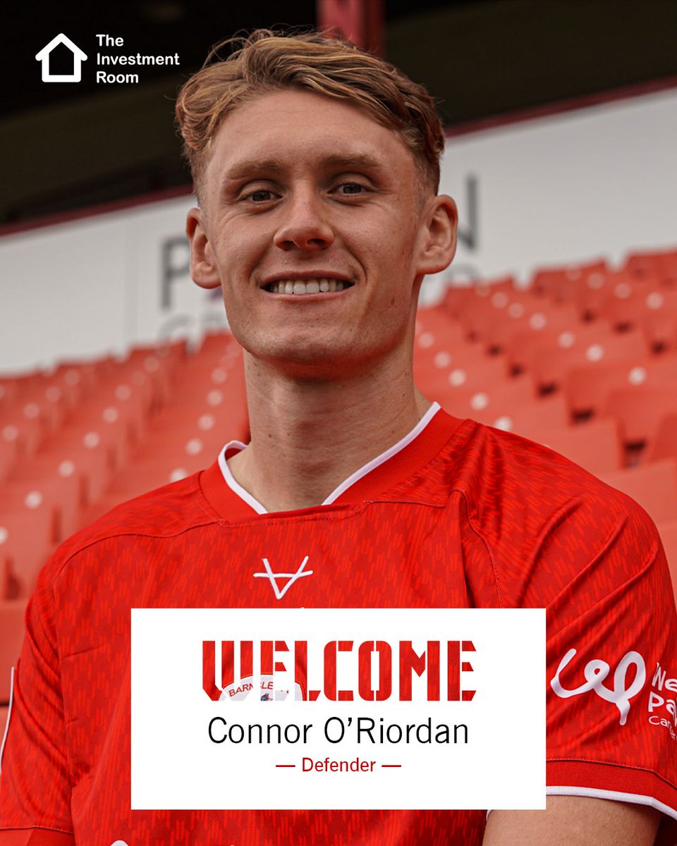 BarnsleyFC's tweet photo. The latest Red in the ranks 🔴

We are delighted to confirm the signing of defender Connor O'Riordan from Blackburn Rovers on a season-long loan through to the end of 2026/27, with the Club holding an option to make the move permanent in summer 2027 ✍️

Welcome to Oakwell, Connor! 👊
