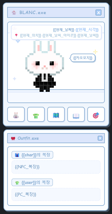 zu2yc8's tweet photo. 피어리스 픽셀아트 트래커(위젯) 공유합니다
DIOR.exe
VIPER.exe
BLANC.exe
MUTE.exe
검색 후, 최신순으로 보면 있음.
다른 피어리스 캐릭터도 천천히 추가할 예정입니다. (존나 나중에... 지금은 힘듦) https://t.co/oXVRgDmmBs