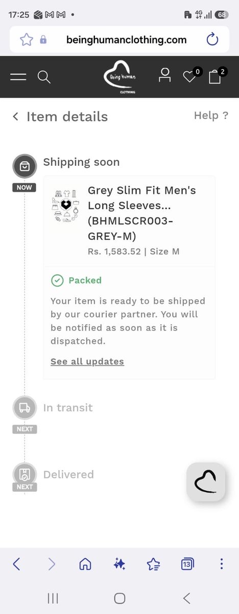 apcolaspe's tweet photo. @tweetbeinghuman I have paid for 2 shirts from being human but have received only one and now their is no customer support to help. https://t.co/uXOXhM7Fi0