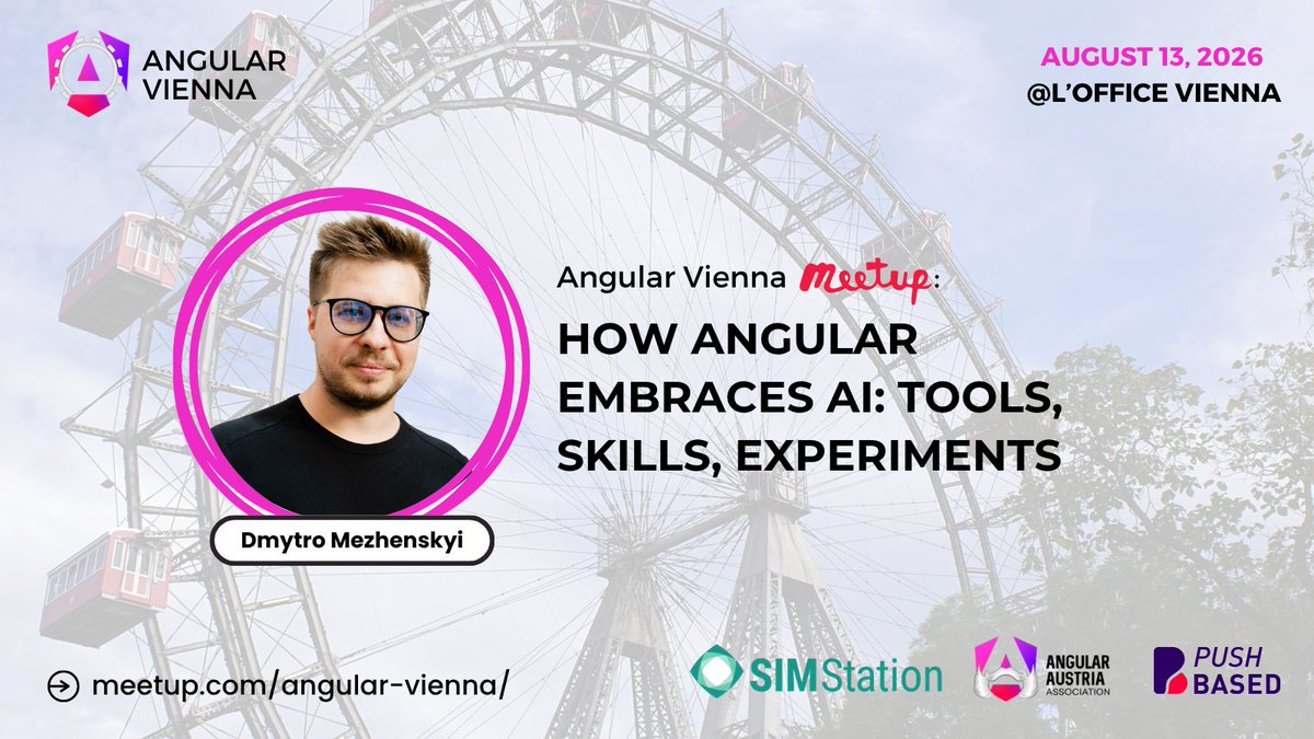 AngularAustria's tweet photo. 🎥 𝗡𝗼𝘄 𝗼𝗻 𝗬𝗼𝘂𝗧𝘂𝗯𝗲!

@DecodedFrontend's Angular Vienna talk -
🎤 𝗛𝗼𝘄 𝗔𝗻𝗴𝘂𝗹𝗮𝗿 𝗲𝗺𝗯𝗿𝗮𝗰𝗲𝘀 𝗔𝗜: Tools, Skills, Experiments

👉 https://t.co/vSunqbQrHc

💙 Thanks again to @SIM_Station for supporting the meetup!

#Angular #AI https://t.co/AXoA8uFjqC
