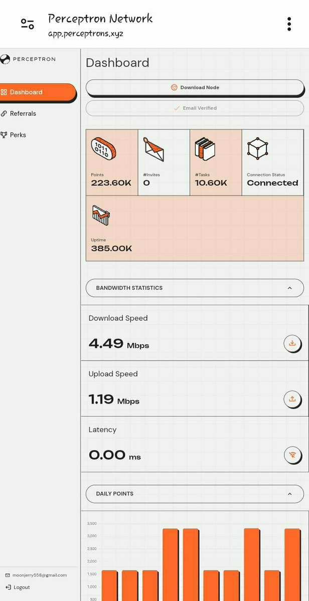 0xf0la's tweet photo. Node is up. Dashboard is running.
Proud to be contributing to the Perceptron network, where every interaction becomes a verifiable signal of trust.
Early, but this is going to be big.
@PerceptronNTWK
#NodeAndProud https://t.co/hKGSukI3ml