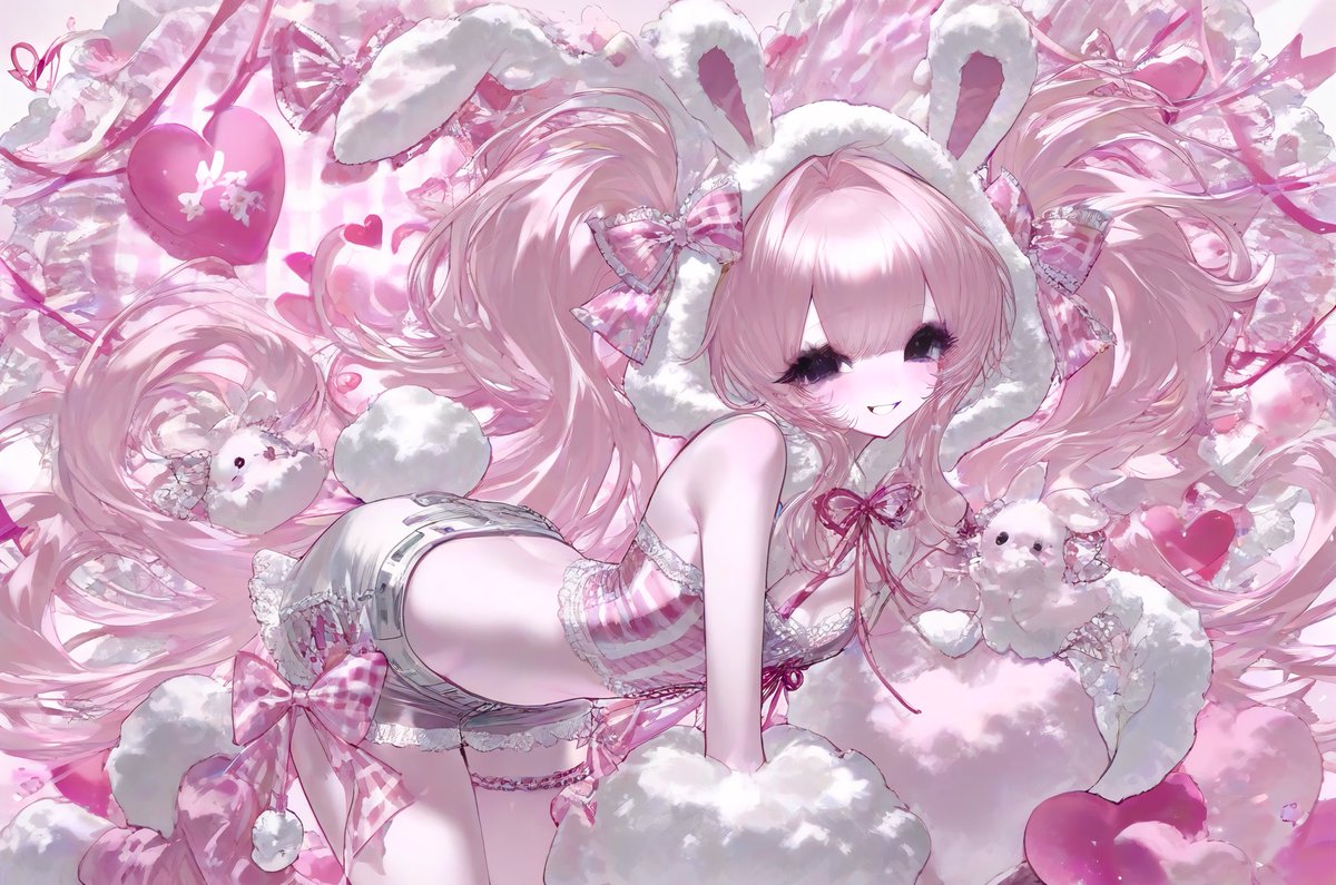 nnxny2n's tweet photo. プロンプトお借りしました＞ꇴ＜♥うさぎちゃんかわいすぎるᲘ𐑼♥ https://t.co/QPfNrMb446