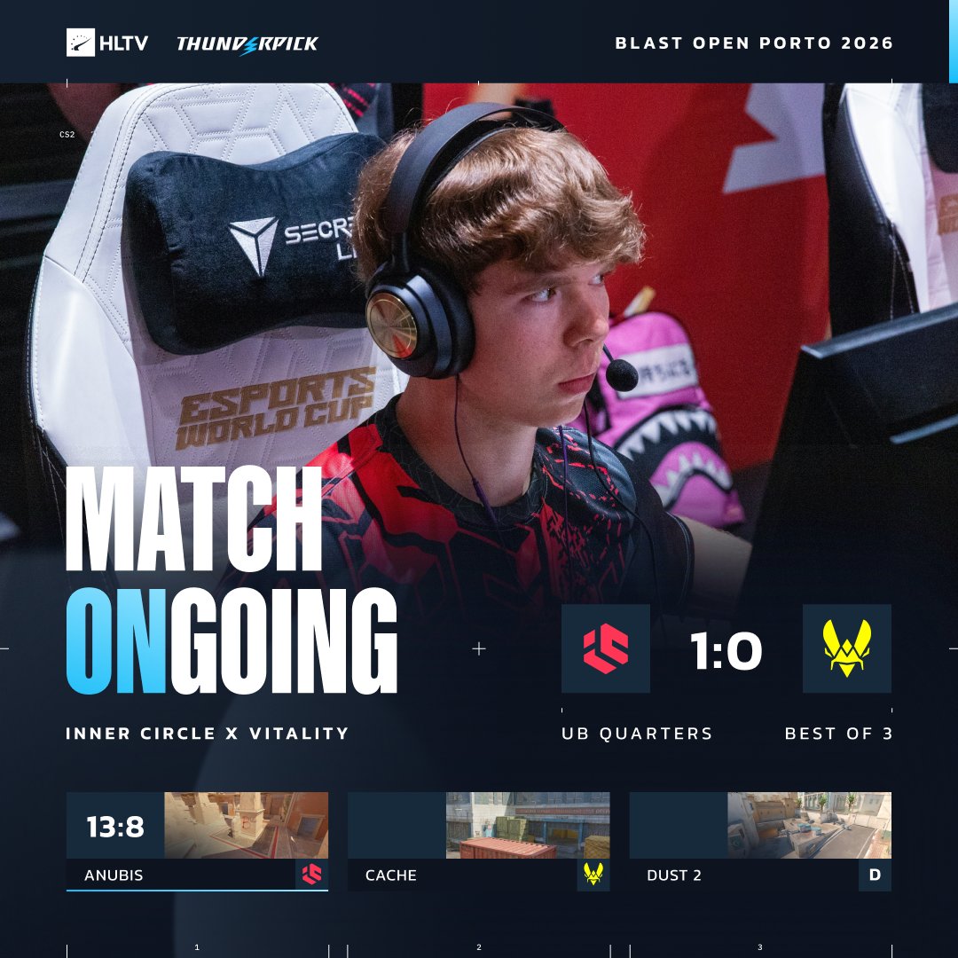 HLTVorg's tweet photo. Inner Circle secure map advantage in the opener against Vitality 😳 https://t.co/108iJ8nEeh