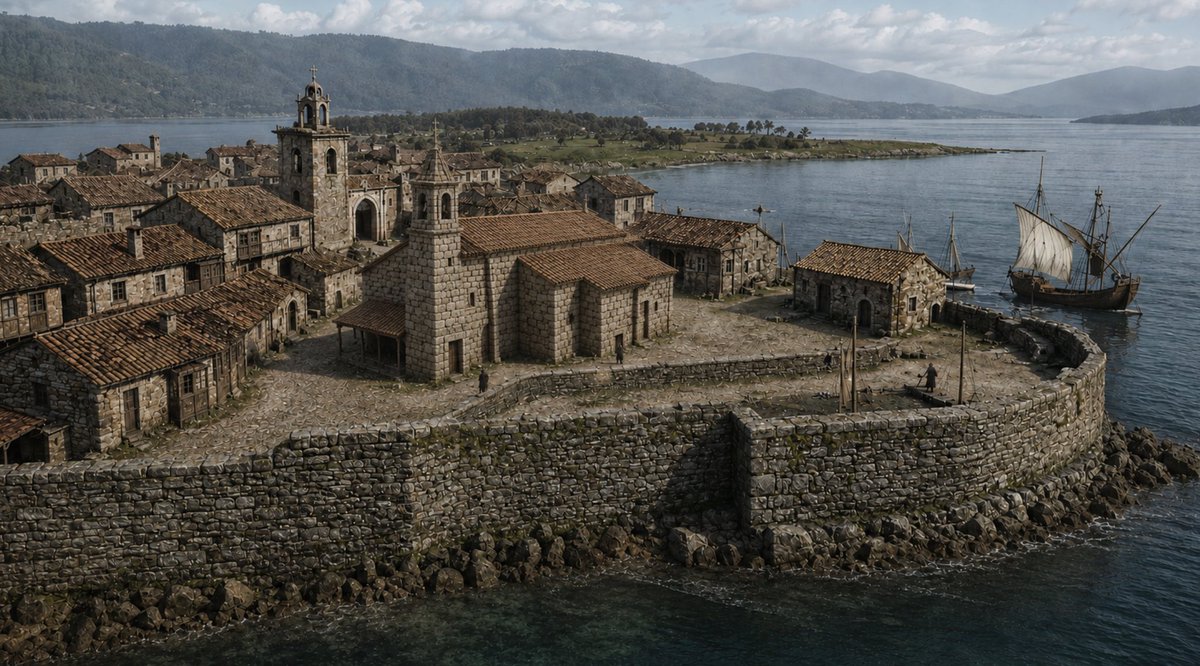 maiquelillo's tweet photo. 🧵 San Julián de Ferrol Vello

Mucho antes de los astilleros, del Arsenal y del barrio de la Magdalena, Ferrol ya existía.

Era una pequeña villa marinera medieval con su puerto, sus calles… y una iglesia que durante siglos fue el corazón de la ciudad.
Hoy no queda en pie. 👇 https://t.co/B0MUiFbYdR