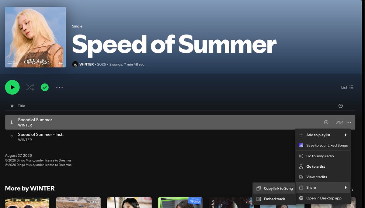 winterfuyu0101's tweet photo. DROP WINTER SPOTIFY SPEED OF SUMMER LINKS! + TAGS

https://t.co/VC4Sjxyy19

여름의속도 신곡발매
#윈터_여름의속도
#WINTER_SpeedOfSummer https://t.co/BMGYOYBv21