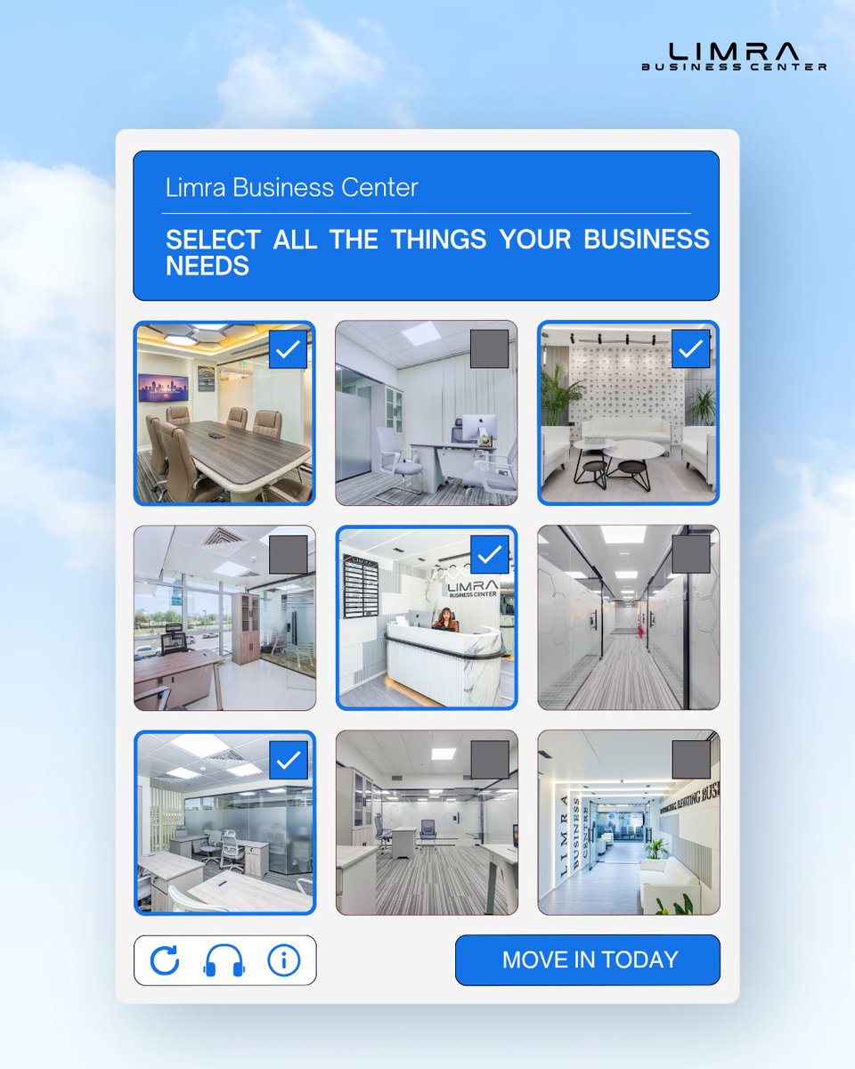 LimraBC's tweet photo. Your business needs more than four walls. ✨

Choose from private offices, meeting rooms &amp; flexible workspaces at LIMRA Business Center.

📍 Najda | Al Nahyan | Electra

Which workspace fits your business? 👇

#LimraBusinessCenter https://t.co/h02tLAOPl0