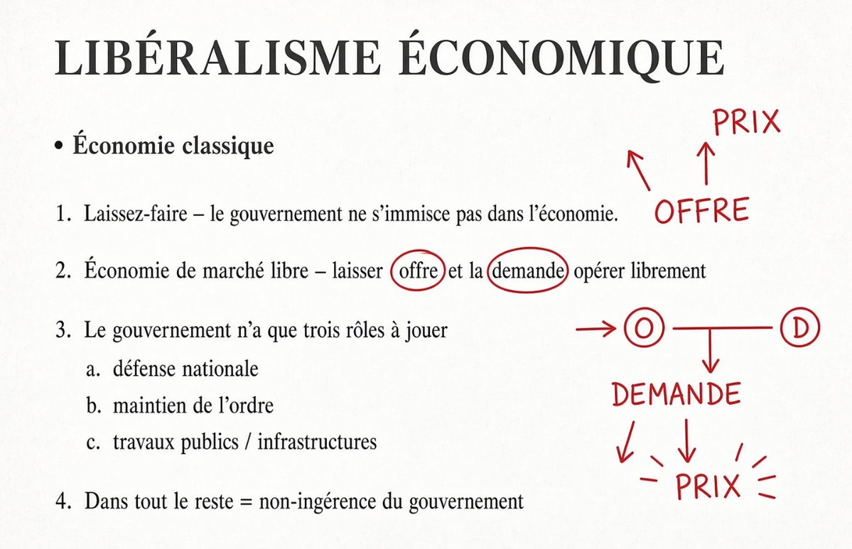 Pascal_Beuvelet's tweet photo. Des principes majeurs du libéralisme économique : 
▪️État non interventionniste.
▪️Refus d'un gain par la contrainte, le vol ou le mensonge.
▪️Sacralisation de la propriété privée.
▪️Libre développement de la concurrence.
▪️Eradication des monoploes.
Et bien évidemment vous pouvez allonger la liste !