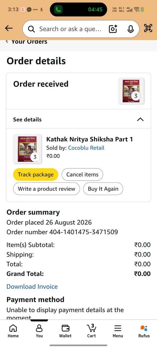 manvilatwal_'s tweet photo. @AmazonHelp I'm not able to get any kind of help from your link, you can look I have ordered a pack of 3 but got only 1 in the video and all 3 marked delivered. This is malpractice, after complaining the grand total becomes 0? REALLY?
@jagograhakjago https://t.co/EkO7pK7k8s
