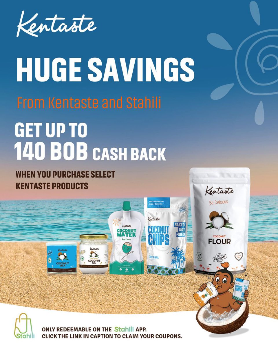 MsenanguFM's tweet photo. Your favorite Kentaste essentials just came with a sweet bonus! Get up to 140 BOB cash back every time you stock up using the Stahili App.

👉 Tap the link to claim your coupons: https://t.co/DxNb8nsqHR

#Kentaste #StahiliApp https://t.co/d5OuwCJDBf