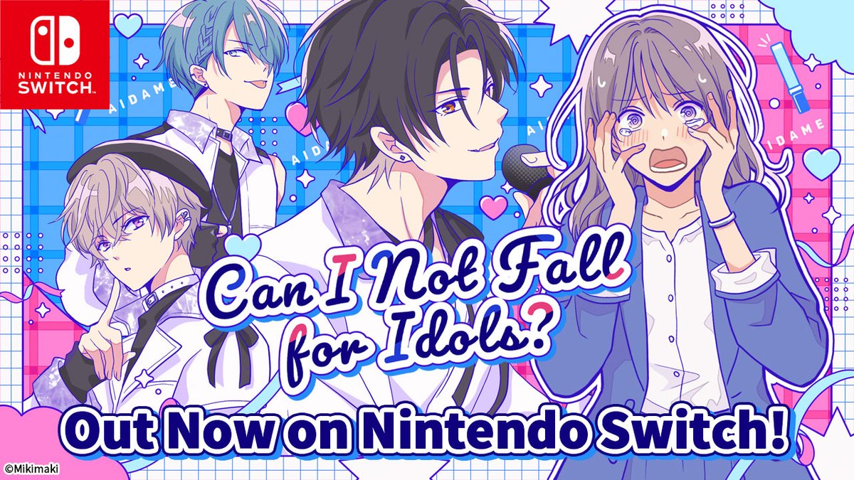 gekiretu's tweet photo. ✨ Out Now on Nintendo Switch! ✨
With over 28,000 copies sold on Steam, "Can I Not Fall for Idols?" has officially launched on Switch today!
It's a rom-com otome game where triggering a romance flag with an idol means an instant BAD END! ❤️‍🩹
Dodge the sweet temptations from idols who have max affection from day 1, and aim for a successful live concert!
https://t.co/eDs4kP6aiv
#アイダメ #OtomeGame