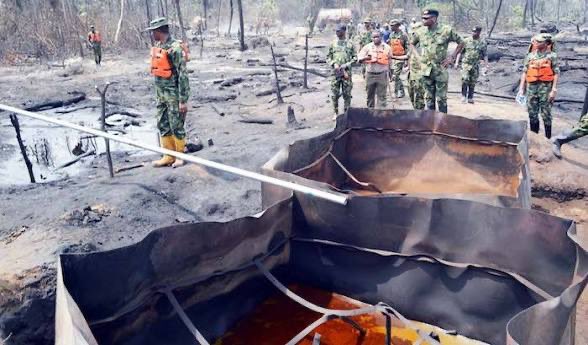 Nigerian Army discovers illegal crude oil refining equipment in Rivers State