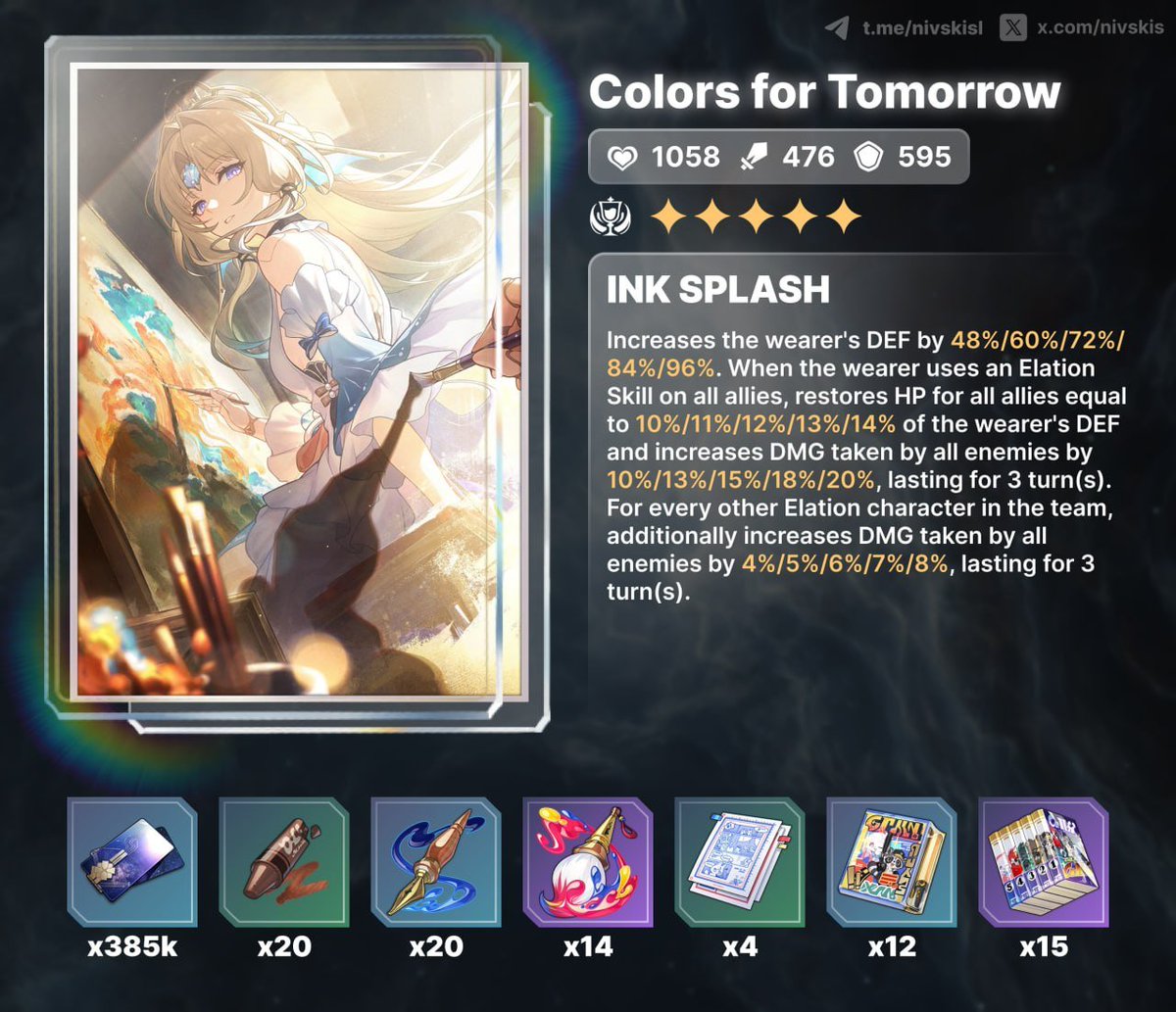 StarRailVerse1's tweet photo. Pearl &amp; LC Materials

Via nivskisl 

#HonkaiStarRail https://t.co/x48sZVR6Lt