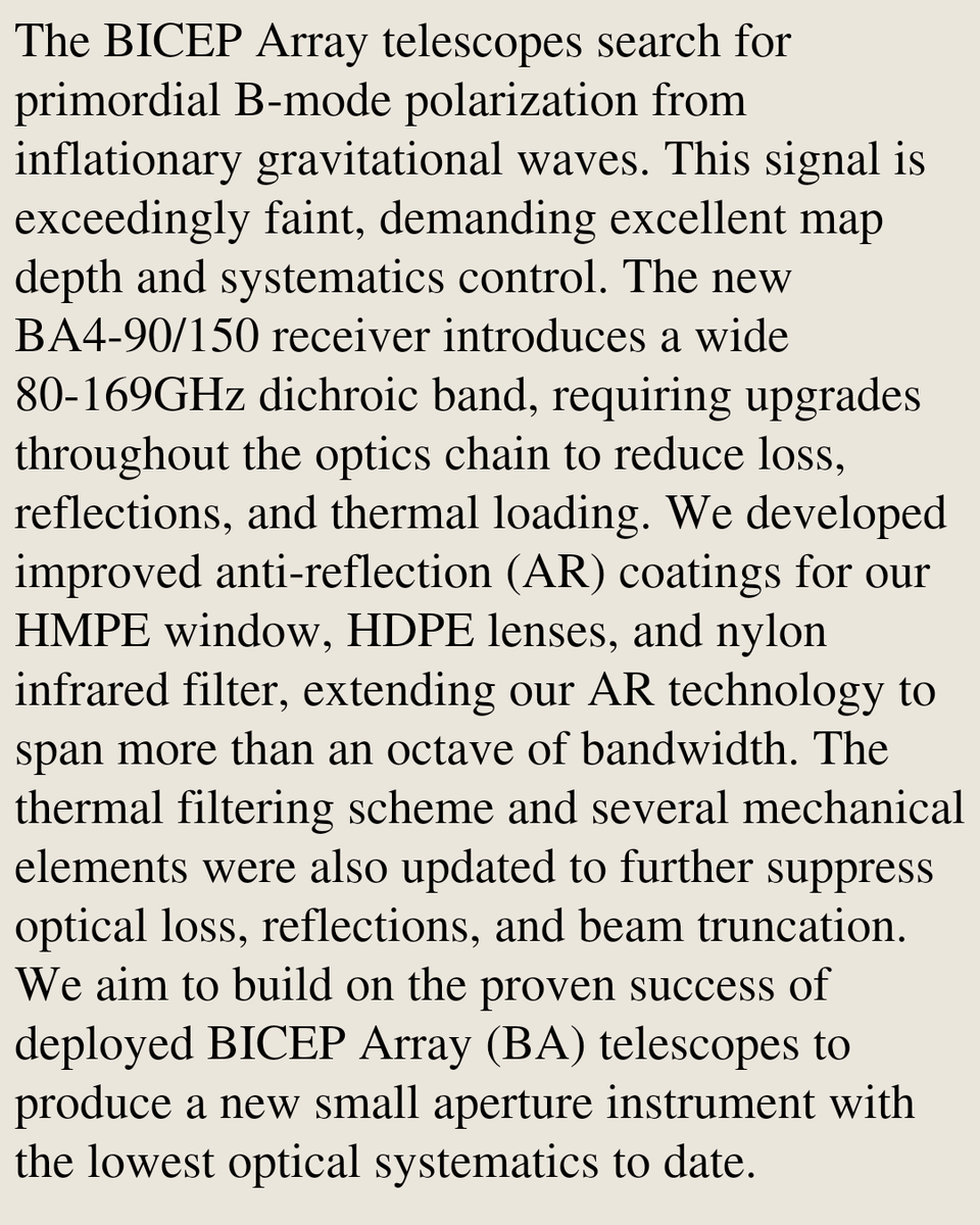 AstrophysicsIns's tweet photo. Optics and broadband anti-reflection coatings for the BA4-90/150 receiver

A. R. Polish, P. A. R. Ade, Z. Ahmed, M. Amiri, D. Barkats, R. Basu Thakur, C. A. Bischoff, D. Beck, J. J. Bock, V. Buza, B. Cantrall, J. R. Cheshire IV, …
https://t.co/CVsZC7u6ID [𝚊𝚜𝚝𝚛𝚘-𝚙𝚑.𝙸𝙼] https://t.co/HyS4NAfom8