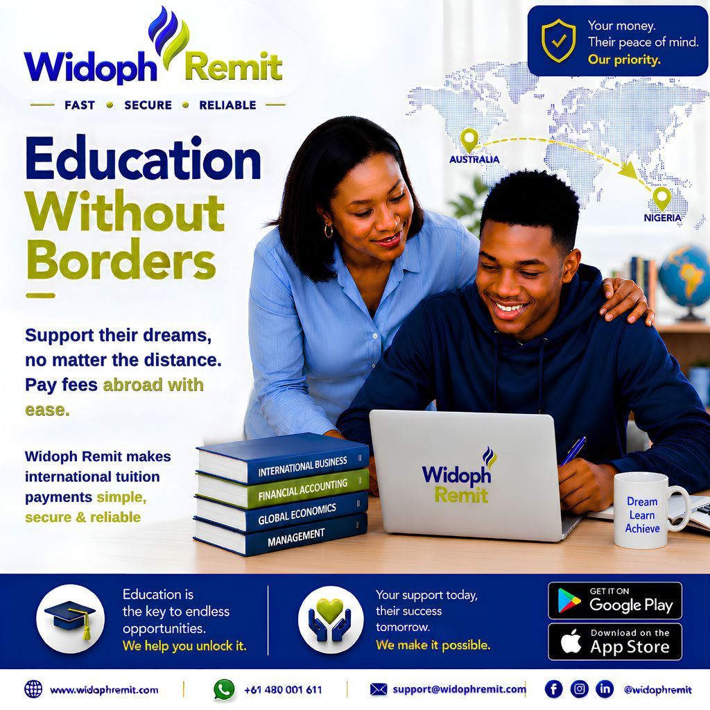 Widoph_Remit's tweet photo. Education shouldn’t have borders. 🎓 Support their dreams, pay fees with ease, and keep their future moving forward with Widoph Remit.

Download the app today to get started. Click the link on bio to visit our website for more info

#WidophRemit #Education #MoneyTransfer #Fintech https://t.co/fjfXNTPuyw