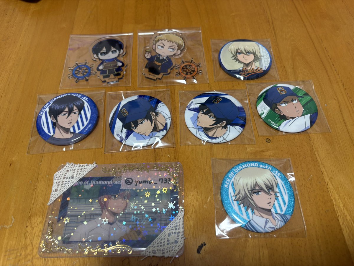 yuma_733's tweet photo. 【譲渡・交換】ダイヤのA  缶バッジ トレカ ミニキャラアクリルスタンド 購入特典 予約特典

譲）☆御幸☆沢村 倉持 奥村〇降谷〇金丸

求）画像 異種交換🉑

〇は定価➕送料で買い取り🉑
交換後の再譲渡🉑
☆は〇を含めての交換、条件良い方優先
検索よりお気軽にお声掛けください😊 https://t.co/zbl5046tAM