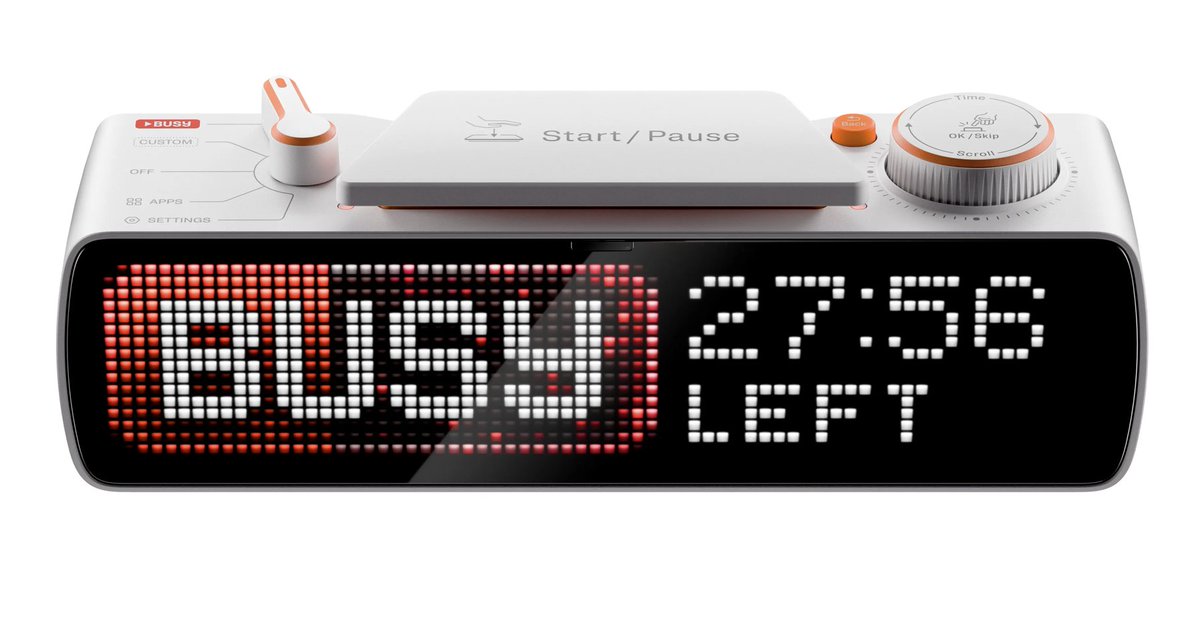 gogiinc's tweet photo. Flipper Zero's makers built a Do Not Disturb sign that works.

BUSY Bar: RGB LED status display, Pomodoro timer, auto "on call" detection, Matter + MQTT, open-source firmware.

Specs, price &amp; India availability:
 https://t.co/QTmfx0p4HX

#FlipperZero #BUSYBar #FocusMode https://t.co/IZP8ftUpcS