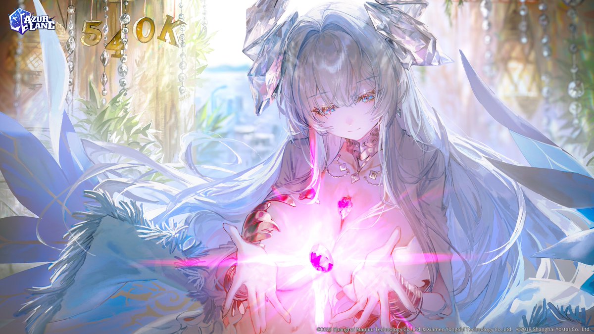 AzurLane_EN's tweet photo. Commander, thanks to your support, we've reached 540k followers on X! May Valparaíso's ruby light always watch over your harbor.

*The milestone gift of 10 Wisdom Cubes and 15,000 Coins will be sent after the 9/4 maintenance.

#AzurLane #Yostar https://t.co/J2BkFTIa89