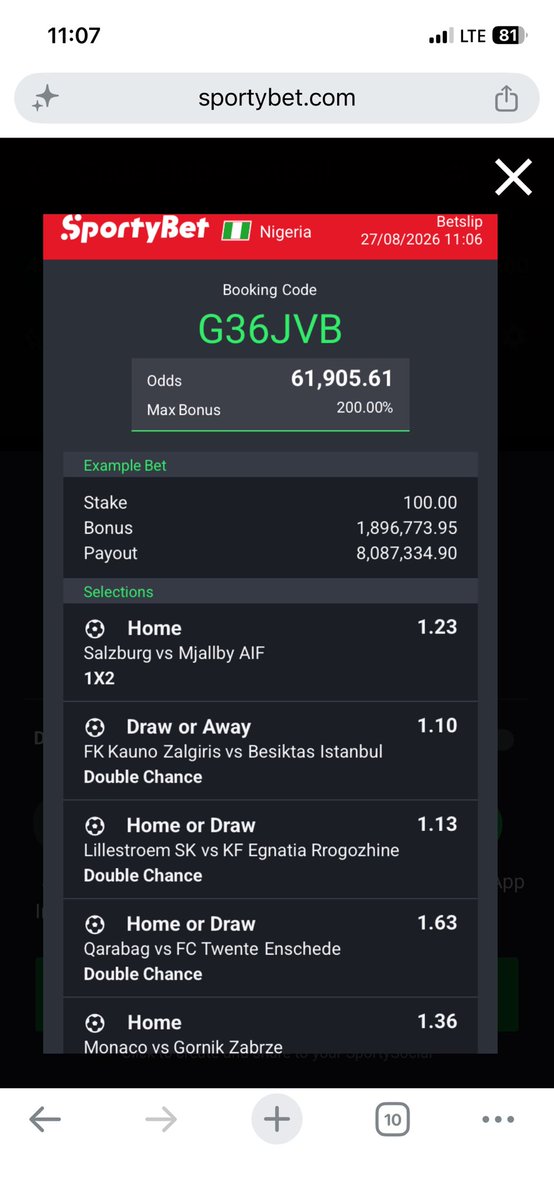 Tompredict's tweet photo. Done cooking 

Who is ready???

G36JVB

#sportybet #trending  @betloaded https://t.co/V7q5TzweKu
