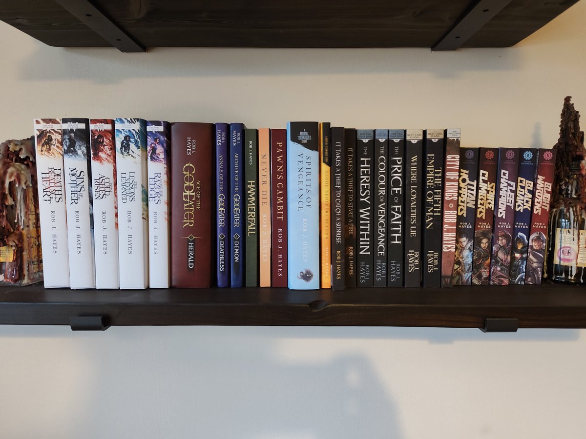 RoboftheHayes's tweet photo. Updated both my full bookshelf AND my special edition shelf. Looking pretty shiny. https://t.co/3FXXph8vVv
