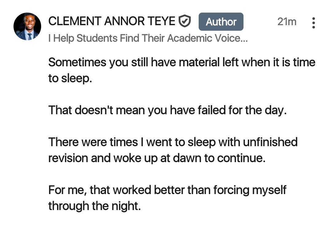 Clement_lilkash's tweet photo. Today, I’m sharing what changed for me from Level 100 to Level 400.

🔗 https://t.co/b0Y6VjHerZ

#UniversityOfGhana #StudentLife #RevisionWeek #AcademicJourney #StudyTips #UniversityStudents #tca_TeyeClementAnnor_Past_GodDid_Future_OnGod https://t.co/p4fWTUpGSI