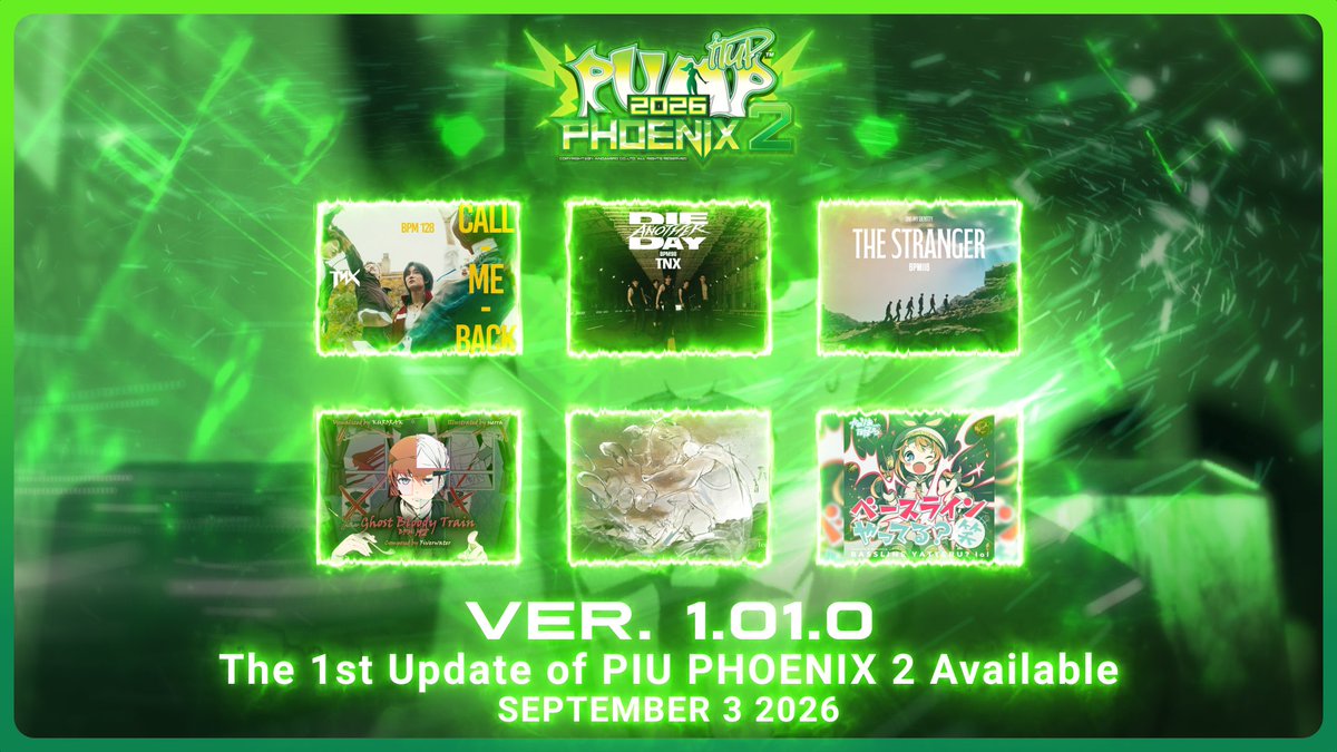 piu_global's tweet photo. The 1st Update of PIU Phoenix 2!  PUMP IT UP 신작 - PIU PHOENIX 2 첫번째 업데이트 영상을 공개합니다. https://t.co/4jZqqLQ7Gv  #piu #pumpitup #piu2026phoenix https://t.co/K8VheOWdMi